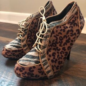 Women’s leopard detail booties